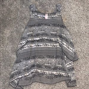 Black patterned fancy tank top